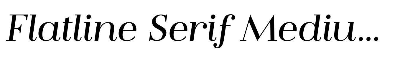 Flatline Serif Medium Italic